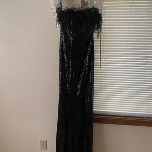 Sherri Hill Black Sequin Prom Dress